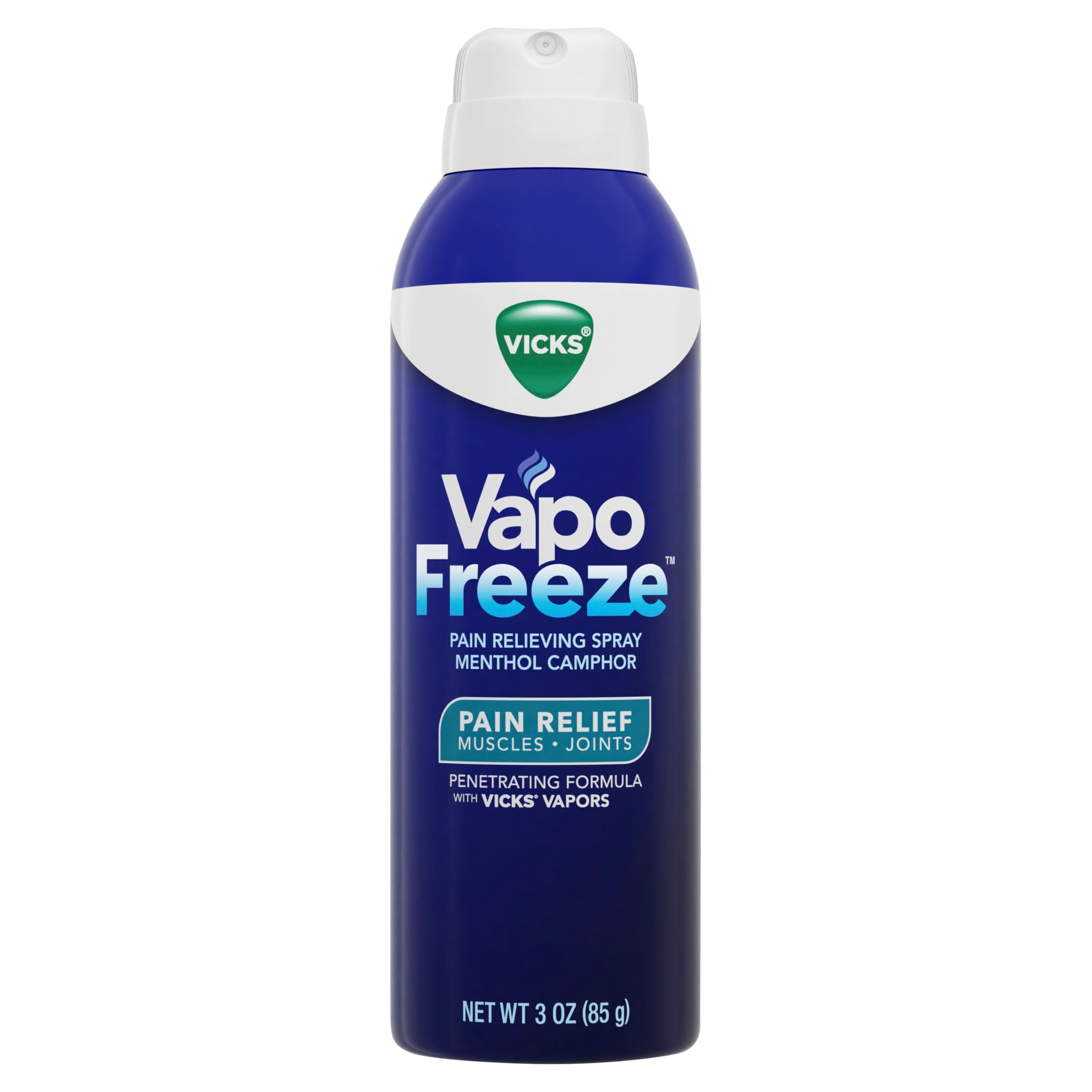 Vicks VapoFreeze Menthol Pain Relieving Spray 3oz, for Muscles & Joint Pain Associated with Arthritis, Simple Backaches, Strains, Sprains, Bruises, Vicks Vapors, Penetrating Formula