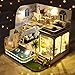 Spilay Dollhouse Miniature with Furniture,DIY Dollhouse Kit Mini Modern Duplex Home Model with Music Box ,1:24 Scale 3D Puzzle Creative Best Christmas Birthday Gift for Lovers and Children(Blue Mark)