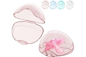 Smlpuame Pacifier Case,2 Pack BPA Free Pacifier Holder Case,Transparent Container Box for Baby Binky（Not Included),Essential Pacifier Accessories,Alway Keep Paci Clean,Easy to Clean(Pink)