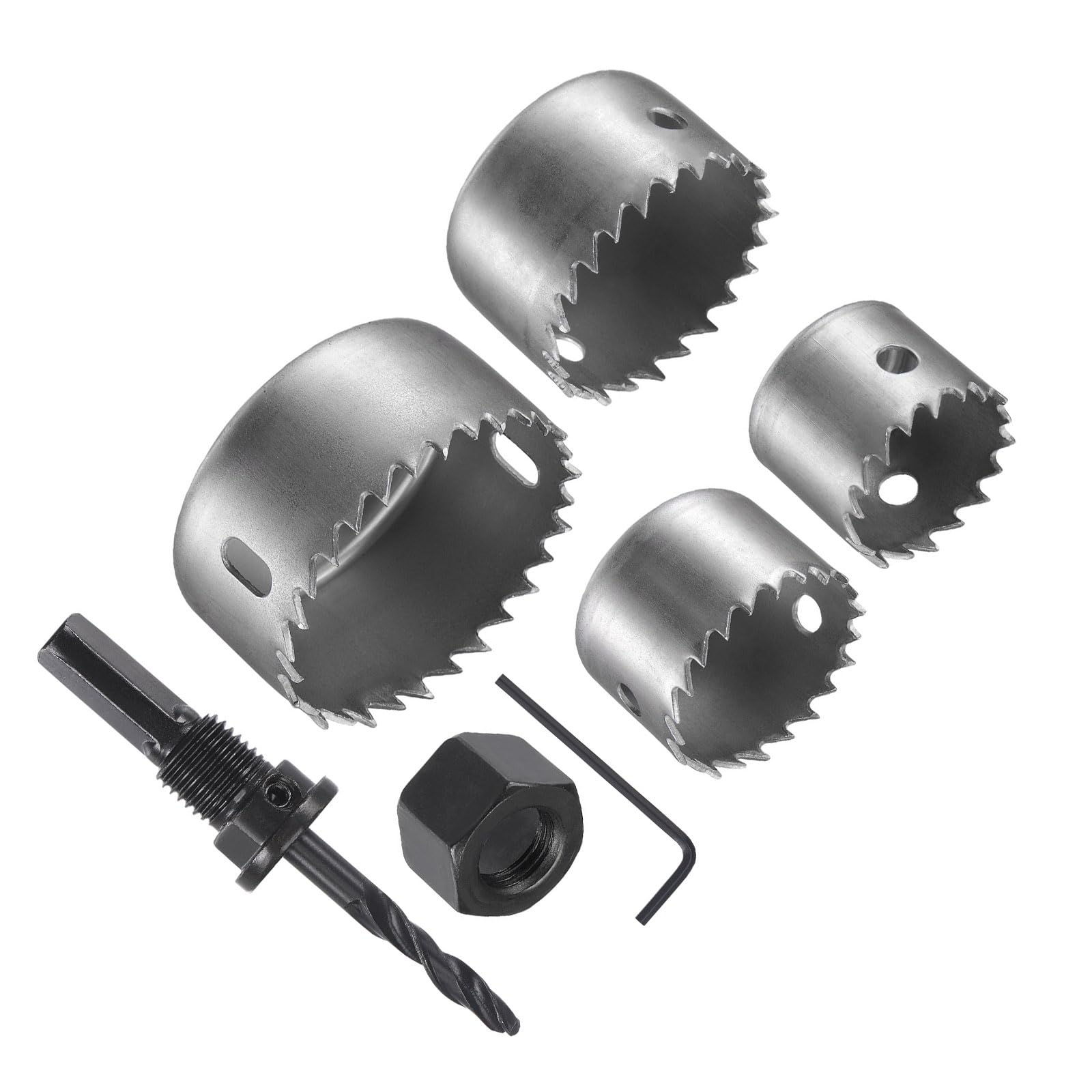 CoCud Bi-Metal Hole Saw, 32mm to 54mm Dia Hole Saw, High Speed Steel Cutter Gray - (Applications: for Wood Brass Zinc), 1-Pieces