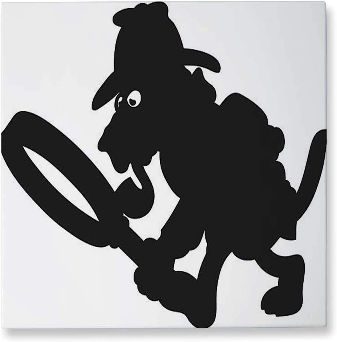 Detective Dog Silhouette - Illustration Dog,Sherlock Holmes 19x19in