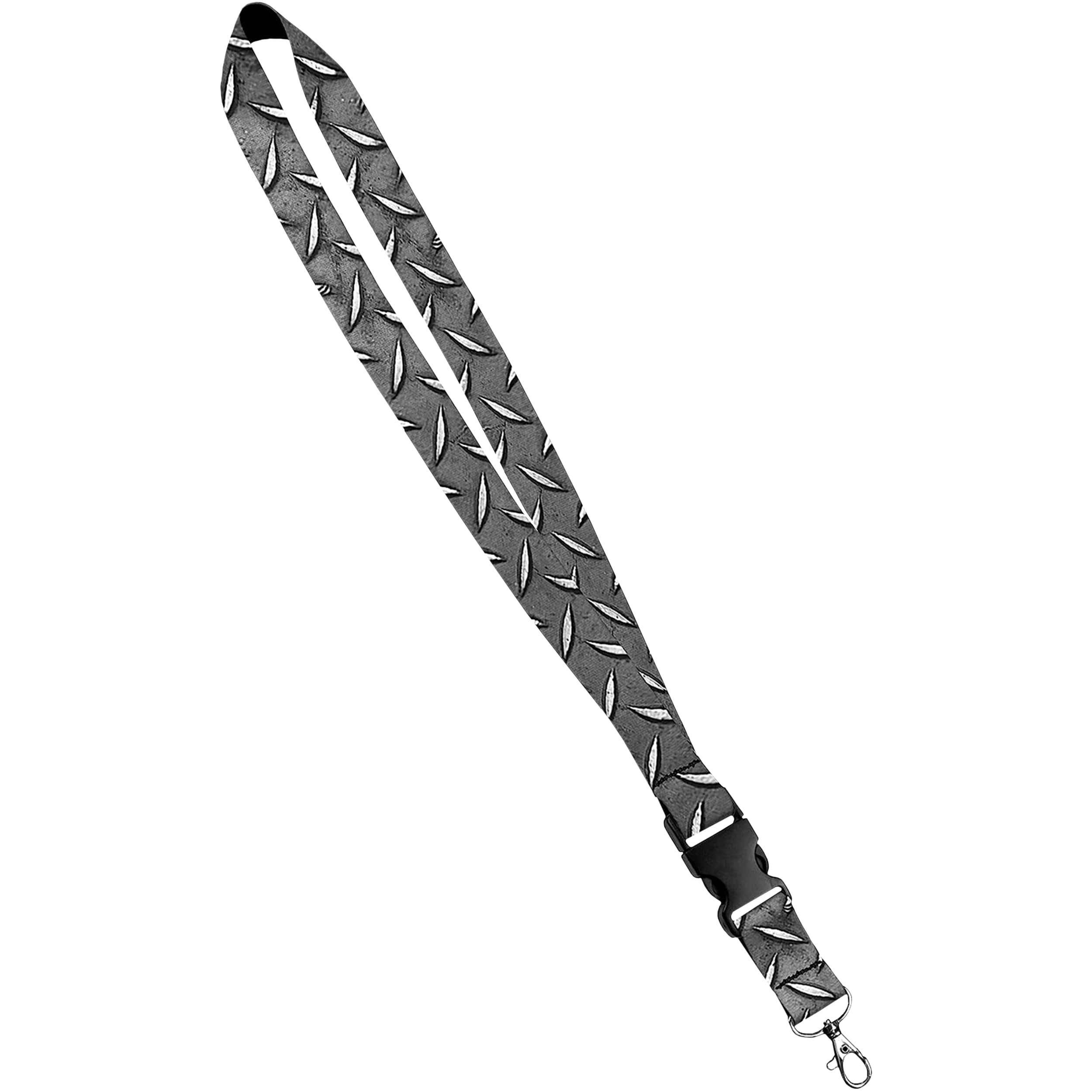 Moose Pet Wear Fashionable Lanyard - Satin Keychain Necklace, ID Badge Holder – 1 Inch, Diamond Plate — image 1