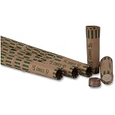 Pap-R Products Preformed Tubular Coin Wrappers, Dimes, $5, 1000 Wrappers/Box