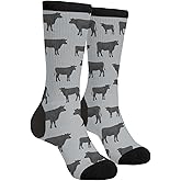 YISHOW Cow Men's Unisex Novelty Crew Socks Funny Crazy Dress Socks