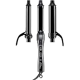 Paul Mitchell Clipped 3-in-1 Ceramic Interchangeable Curling Iron, 3 Clip Barrels for Multiple Hairstyles