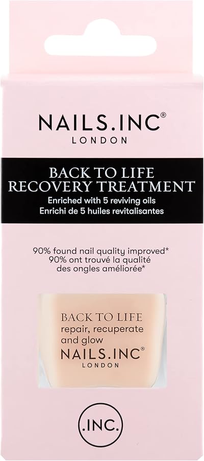Nails Inc Back to Life 2-in-1 Nail Treatment Base Coat 14 ml Cruelty Free Vegan