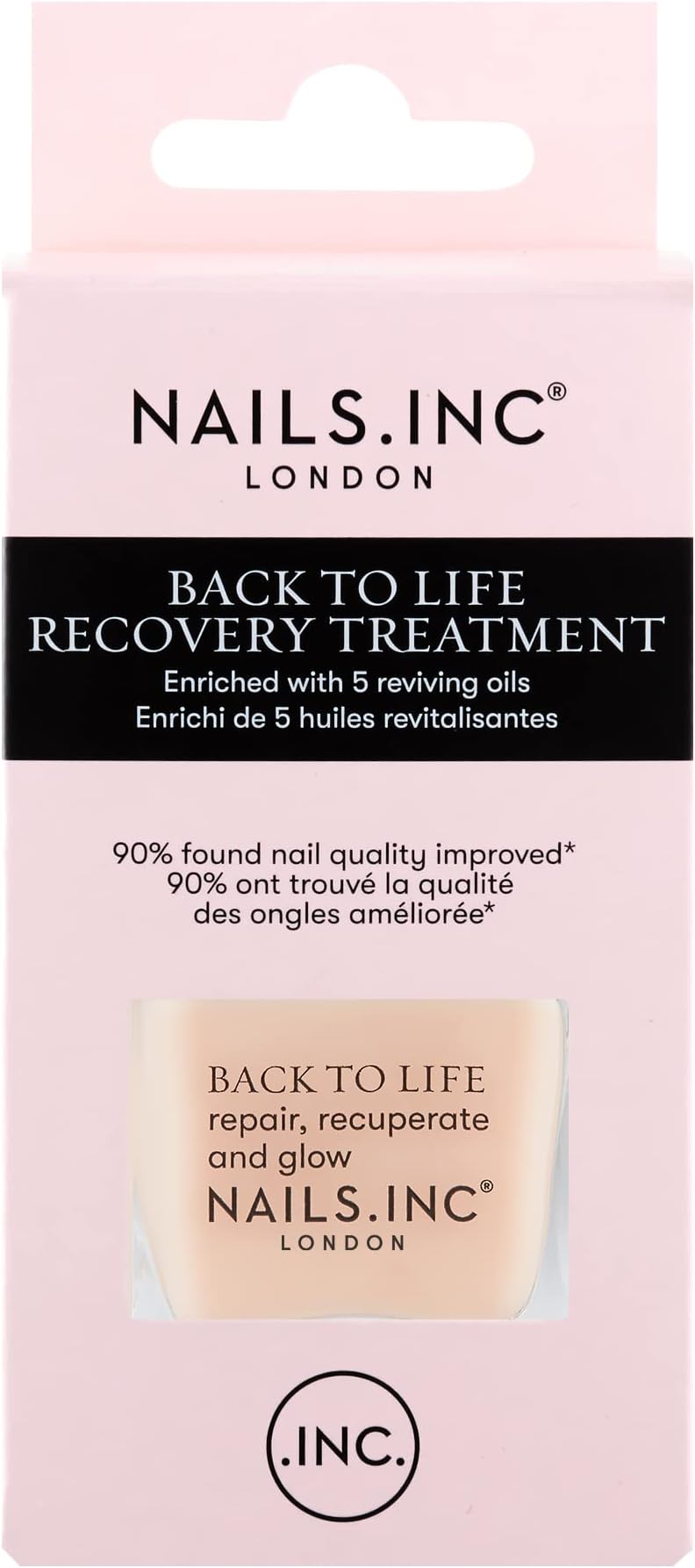 Nails Inc Back to Life 2-in-1 Nail Treatment Base Coat 14 ml Cruelty Free Vegan