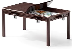 LRDUARSC DND Table for Immersive RPG Sessions & Dining - Multi Game Table for Adults w/Removable Top & Anti-Slip Surface - Board Game Table with 4-6 Player Capacity for Game Nights
