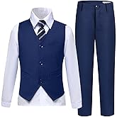 Laimi Duo Boys Suit Kids Suits Tuxedo for Boys Toddler Vest Pants Set Ring Bearer Outfit Dress Clothes