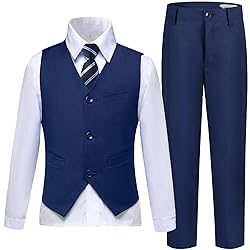Laimi Duo Boy Suits Slim Fit Navy Blue Suits for