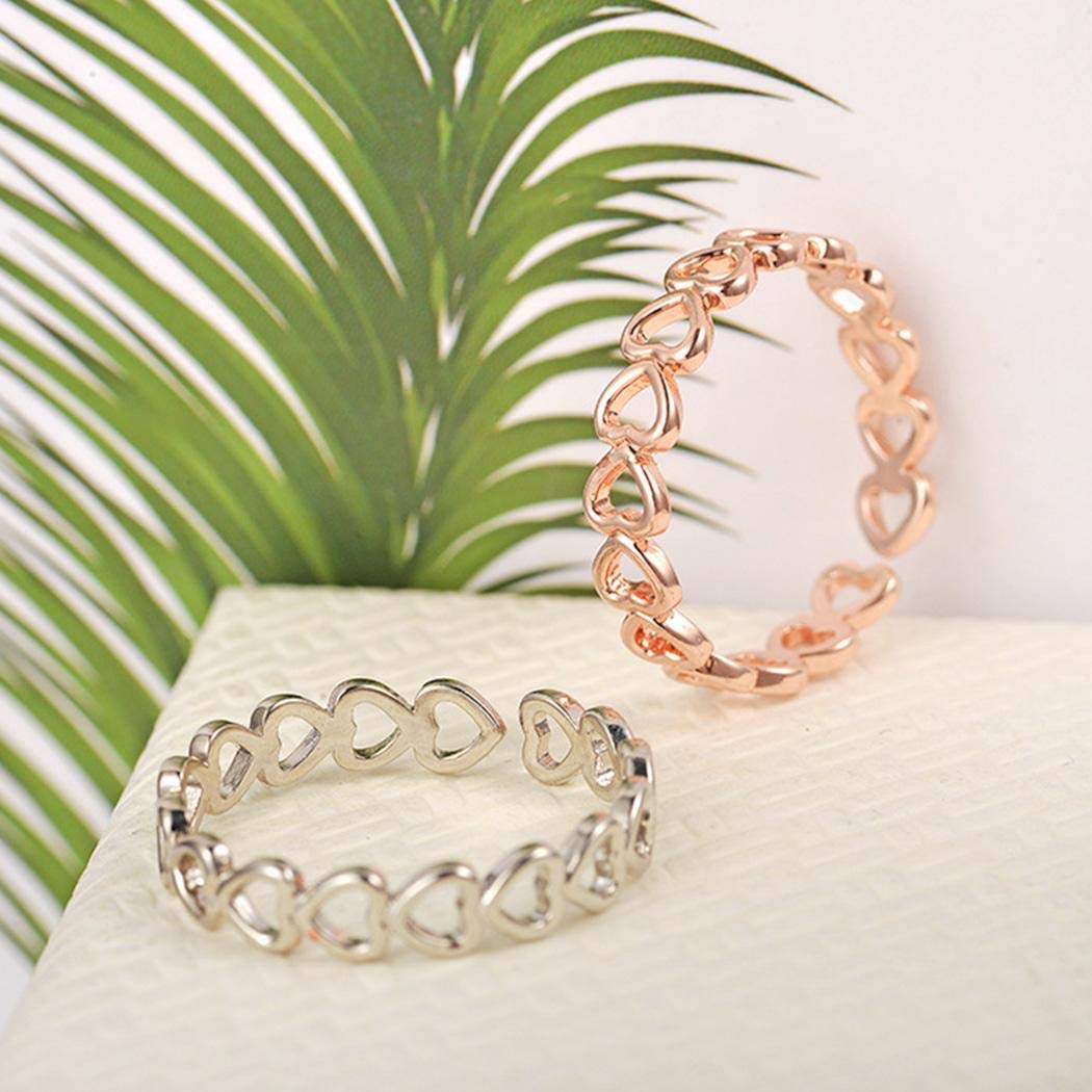 Lindames New Women Fashion Casual Jewelry Charm Wedding Hollow Out Ring Rings