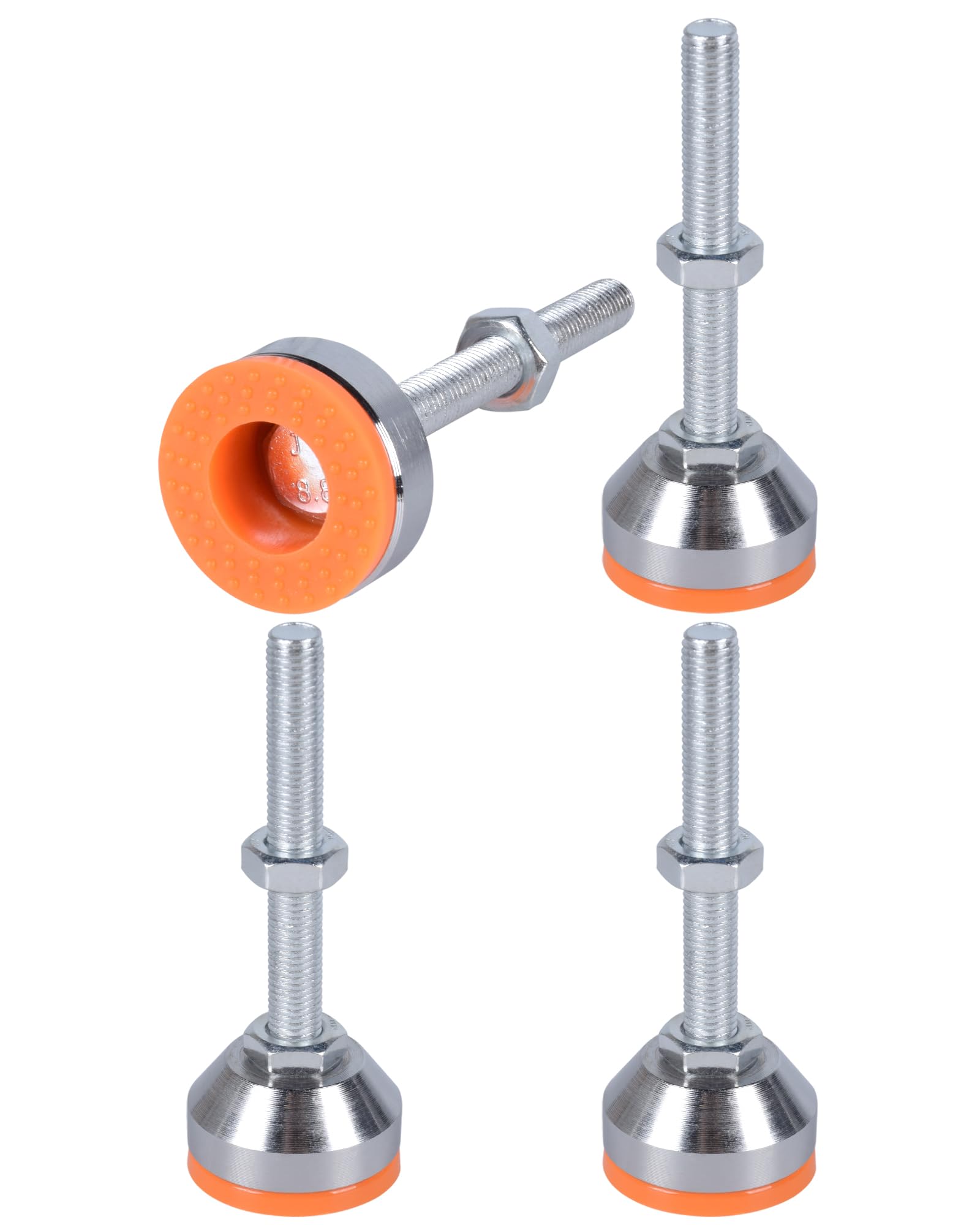 Tycoonest 4 PCS M10xThread 80xBase 40 Leveling Feet Adjustable Carbon Steel Machine Feet Heavy Duty Furniture Leveler for Furniture,Table, Cabinets, Workbench — image 1