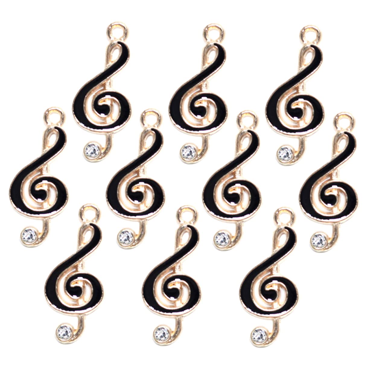 Anneome 10Pcs Music Notes Charms for Jewelry Making Musical Symbols Charms for Bracelets Necklaces and Earrings for Music Lovers and Craft Projects