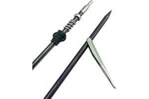 SCUBAS WORLD Spearfishing World 9/32 Pneumatic Speargun Shafts with Rock Point and Barb for Spearfishing, Freediving, and Scuba Diving