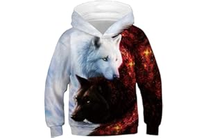 NEWCOSPLAY Boys Hoodies Hooded Sweatshirt 3D Novelty Pullover with Pocket for Girls Kids 6-14 Years