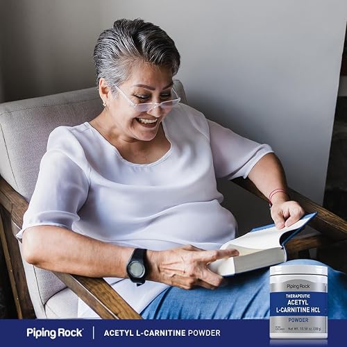 Piping Rock Acetyl L-Carnitine Powder | 300g | ALCAR HCL Supplement | Non-GMO, Gluten Free in Kenya
