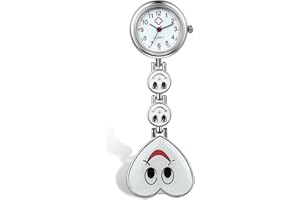 Women Ladies Nurse Watch Cute Cartoon Clip-on Lapel Hanging Pendant Doctor Clinic Staff Tunic Stethoscope Badge Quartz Fob Po