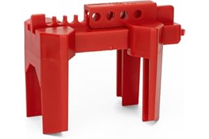 Boviisky Ball Valve Lockout, Adjustable Ball Valve Lockout Device for 1/2" to 2-1/2" Diameter Outside Pipe, Water Spigot Lock,Industrial Faucet Handle Locks OSHA Compliant Device, 1 Pack, 3001