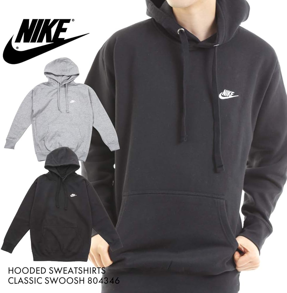 Amazon Nike ナイキ パーカー プルオーバー スウォッシュ ワンポイント メンズ Usサイズ ブラック L トレーナー パーカー 通販