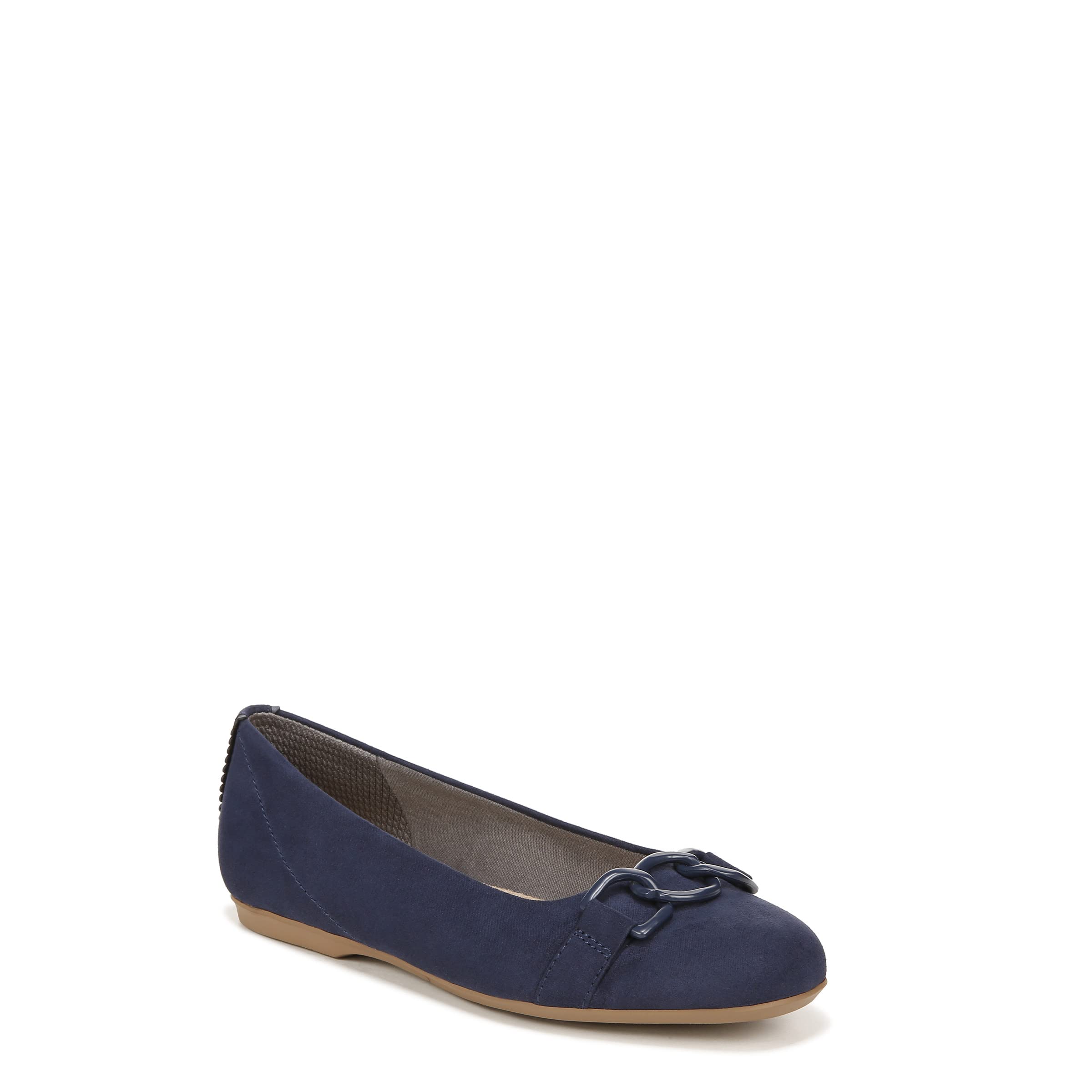 Dr. Scholl’s Womens Wexley Adorn Slip On Ballet Flat Loafer Midnight Blue Microfiber 9 M