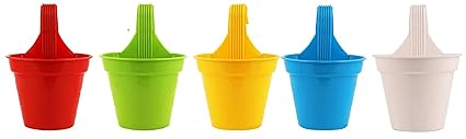 GTB Plastic Small Hook Hanging Pot, Multicolor 20.5 x 14.5 x 8.5 cm FP-13 Small Hook Pot (5)