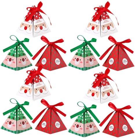 Scatole Per Regali Di Natale.Hemoton Scatole Di Cioccolatini Per Regalo Di Natale Da 15 Pezzi Scatole Per Regali Di Natale Per La Festa A Casa Amazon It Sport E Tempo Libero