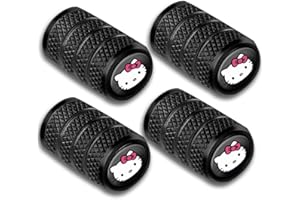 TUINS 4PCS Car Tire Valve Caps Kitty Cute Accessories,Anti-Rust Anti Dust Valve Stem Cover,Universal for Cars Trucks Motorcycles and Bikes