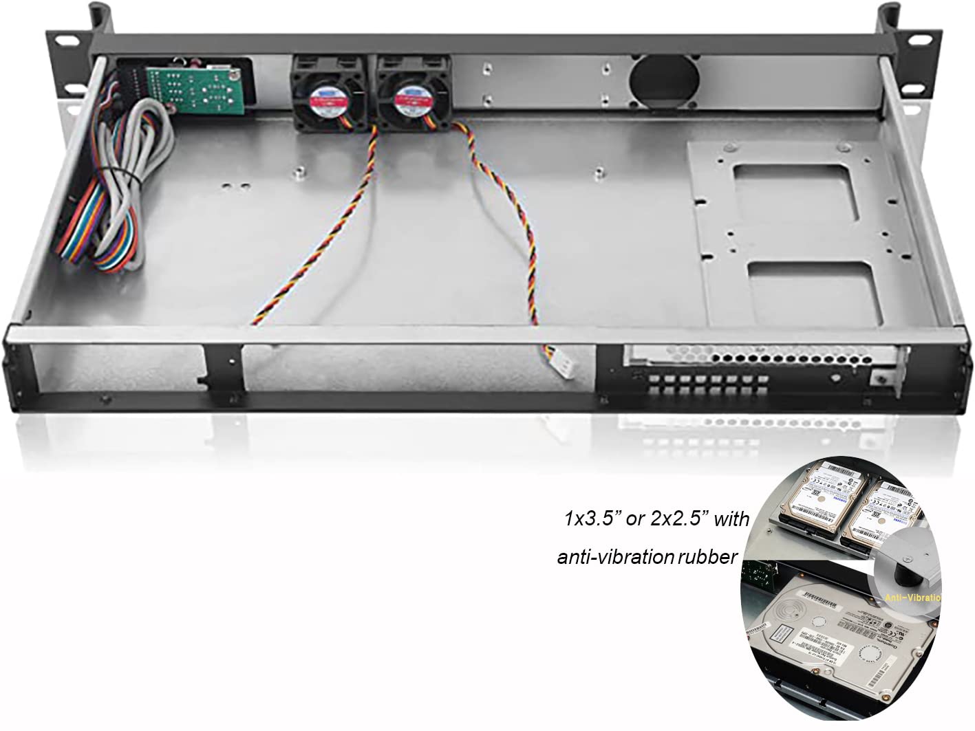 Rackchoice 1U Compact Server/Desktop mini-ITX Chassis - 9.84