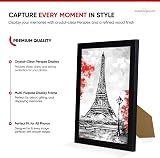 Alison Kingsgate Sleek 6X4 Picture Frame Black Engineered Wood Perspex Front view 2