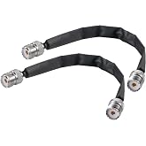 eifagur 2PCS Door/Window Pass Through Flat Coaxial Cable 50 Ohm SO239 UHF Female to UHF Female Pigtail Cable