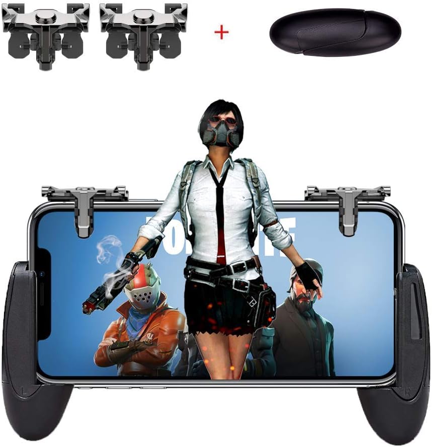 Mobile Game Controller, Sensitive Shoot Aim Trigger Fire Buttons L1R1 Joystick Knives Out Rules of Survival for Android iOS