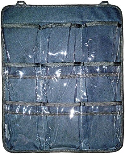 FinWings Eared Hanging Cabinet Door Organizer 18 x 14 in 9-Pocket Gray