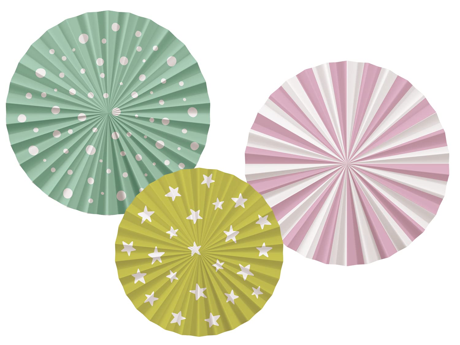 Folat Eco Party 62833 Honeycomb Balls Pack of 3, Multicoloured