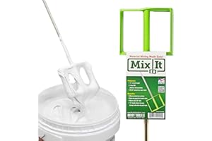 BUDDY TOOLS LLC Buddy Tools Mix It, 18" Length – Mud Mixer with Durable ABS Paddle – Efficient Paint Mixer for Drill – Easy-to-Use & Rust-Resistant Mixing Paddle for Mud, Paint, and More