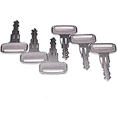 IEQFUE Heavy Equipment 6PCS Ignition Keys160431 6896 Compatible with Manitou Clarke Linde Polaris Landpride Zero Wacker Neuson