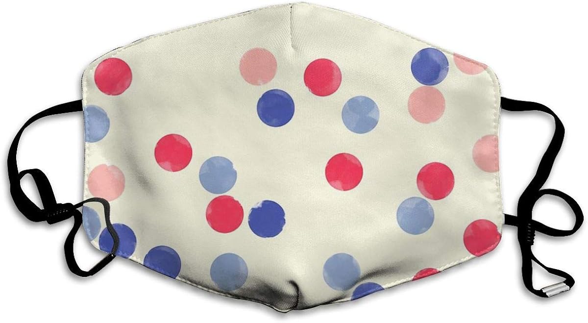 Face Masks Polyester, Washable,Watercolor Confetti Anti