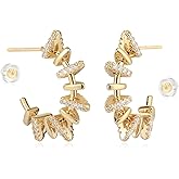 MYEARS Women Hoop Earrings Gold 14K Gold Filled Small Simple Handmade Hypoallergenic Everyday Illusion Jewelry