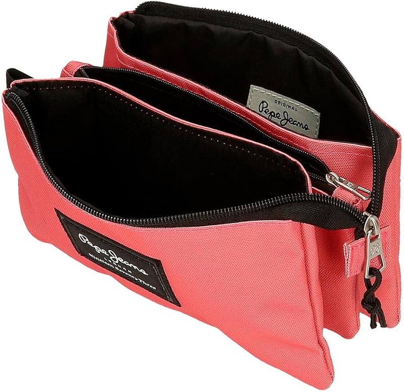 Aris Federmäppchen, dreifach, Rosa, 22 x 12 x 5 cm, Polyester, Rosa, Dreifach-Etui