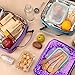 Girls Flip Sequin Lunch Box Insulated Lunch Tote Bag for Kids Glitter Mermaid Lunch Box for School Work Travel Picnic