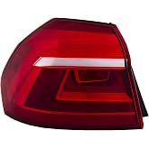 HEADLIGHTSDEPOT Outer Tail Light Compatible With Volkswagen Passat 2016-2017 Driver Side Halogen Rear Tail Lamp