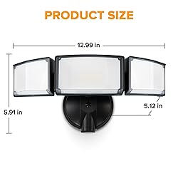 LUTEC 75W 8000 Lumen Floods Light Outdoor, Switch