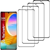 [4 Pack] Tempered Glass Screen Protector for LG Velvet | Tempered Glass, Scratch Resistant, Easy-Install, Bubble Free, Anti-Fingerprint