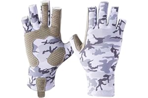 SUJAYU Anti-Slip Silicone Fishing Gloves for Men & Women - UV Sun Protection for Sailing, Kayaking, Paddling, Rowing - Fly Fishing Accessories
