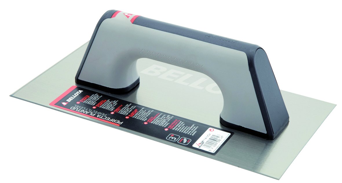 Bellota 5861-1 BIM INOX Straight Trowel Made of Stainless Steel with Bi-Material Handle - 300 x 150 mm