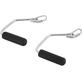 Total Gym Accessories Open Ended Chrome Grip Handles for Total Gym Home Workout Machines, Compatible for Supra, Electra, FIT, Black