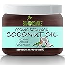 Organic Extra Virgin Coconut Oil by Sky Organics 16.9 oz- USDA Organic Coconut Oil, Cold-Pressed, Kosher, Cruelty-Free, Color Corrector, Unrefined- Skin Moisturizer, Hair Treatment & Baking