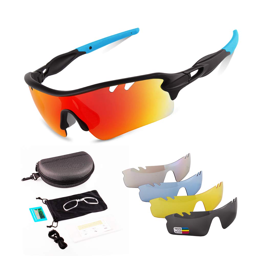 Tonecesol Polarized Sports Sunglasses for Men Women, Cycling Sun