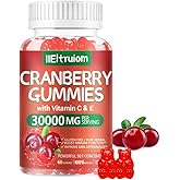 IIEltruiom Cranberry Gummies Urinary Tract Health for Women & Men, 50X Concentrate Extrac, Vitamin C & E, Cranberry Gummies for Women with Hibiscus to Support Immune, 60 Counts