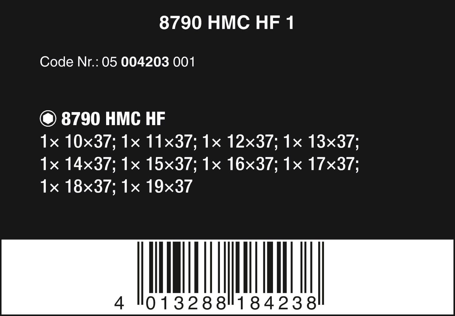 Wera 8790 HMC HF 1 Zyklop holding function socket set, 1/2" drive, 10pc, 05004203001, Multi-colour - Image 3