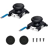 3D Replacement Joystick Analog, Thumb Stick for Nintendo Switch, 2-Pack Analog Joystick Replacement with 2pcs Thumb Stick Cap